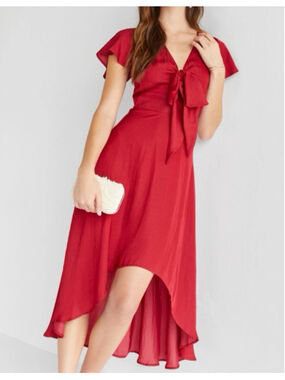 Women's Audrey Parks Red Maxi Dress M